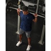 Men’s Athletic Running Shirts Dry Fit Moisture Wicking Workout Gym T-Shirts Short Sleeve Cooling Tee Tops for Men(Navy Neon)