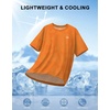 Men’s Athletic Running Shirts Dry Fit Moisture Wicking Workout Gym T-Shirts Short Sleeve Cooling Tee Tops for Men(Orange Linear)