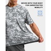 Men’s Athletic Running Shirts Dry Fit Moisture Wicking Workout Gym T-Shirts Short Sleeve Cooling Tee Tops for Men(Silver Camo)