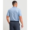 Men’s Golf Shirts Dry Fit Performance Moisture Wicking Breathable Casual Micro Print Short Sleeve Polo(Blue Flower)