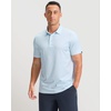 Men’s Golf Shirts Dry Fit Performance Moisture Wicking Breathable Casual Micro Print Short Sleeve Polo(Blue Hexagon)