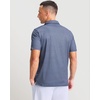 Men’s Golf Shirts Dry Fit Performance Moisture Wicking Breathable Casual Micro Print Short Sleeve Polo(Blue Texture)