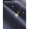 Men’s Golf Shirts Dry Fit Performance Moisture Wicking Breathable Casual Micro Print Short Sleeve Polo(Blue Texture)