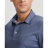 Men’s Golf Shirts Dry Fit Performance Moisture Wicking Breathable Casual Micro Print Short Sleeve Polo(Blue Texture)