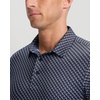 Men’s Golf Shirts Dry Fit Performance Moisture Wicking Breathable Casual Micro Print Short Sleeve Polo(Mini Rocket)