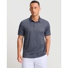 Men’s Golf Shirts Dry Fit Performance Moisture Wicking Breathable Casual Micro Print Short Sleeve Polo(Mini Rocket)