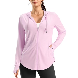 G Gradual Women’s Sun Protection Jackets Lightweight Zip Up Hoodies 4 Pockets UPF 50+ Sun Shirt Hiking Beach Athletic Workout(Pink)