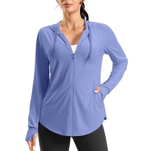 G Gradual Women’s Sun Protection Jackets Lightweight Zip Up Hoodies 4 Pockets UPF 50+ Sun Shirt Hiking Beach Athletic Workout(Provence)