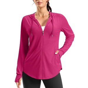 G Gradual Women’s Sun Protection Jackets Lightweight Zip Up Hoodies 4 Pockets UPF 50+ Sun Shirt Hiking Beach Athletic Workout(Rose)