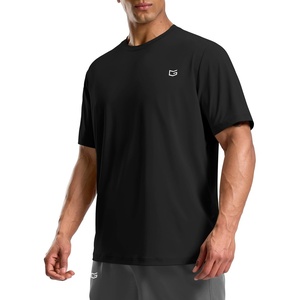 Men’s Athletic Running Shirts Dry Fit Moisture Wicking Workout Gym T-Shirts Short Sleeve Cooling Tee Tops for Men(A-black)