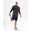 G Gradual Men’s 7″ Athletic Sweat Shorts with Zipper Pockets Soft Elastic Waist Lounge Workout Gym Shorts for Men(Navy Heather)