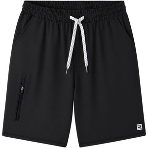 G Gradual Men’s 7″ Athletic Sweat Shorts with Zipper Pockets Soft Elastic Waist Lounge Workout Gym Shorts for Men(Black)