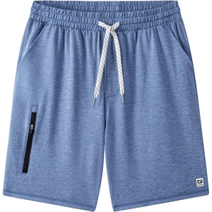 G Gradual Men’s 7″ Athletic Sweat Shorts with Zipper Pockets Soft Elastic Waist Lounge Workout Gym Shorts for Men(Haze Blue Heather)