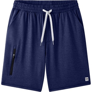 G Gradual Men’s 7″ Athletic Sweat Shorts with Zipper Pockets Soft Elastic Waist Lounge Workout Gym Shorts for Men(Navy Heather)