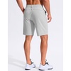 G Gradual Men’s Golf Shorts with 3 Pockets 9″ Lightweight Stretch Quick Dry Casual Dress Work Shorts for Men(Bright Grey)