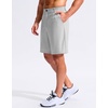 G Gradual Men’s Golf Shorts with 3 Pockets 9″ Lightweight Stretch Quick Dry Casual Dress Work Shorts for Men(Bright Grey)