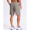 G Gradual Men’s Golf Shorts with 3 Pockets 9″ Lightweight Stretch Quick Dry Casual Dress Work Shorts for Men(Carbon Dust)