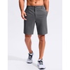 G Gradual Men’s Golf Shorts with 3 Pockets 9″ Lightweight Stretch Quick Dry Casual Dress Work Shorts for Men(Dark Grey)