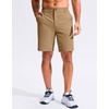 G Gradual Men’s Golf Shorts with 3 Pockets 9″ Lightweight Stretch Quick Dry Casual Dress Work Shorts for Men(Dusty Khaki)