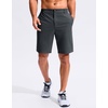 G Gradual Men’s Golf Shorts with 3 Pockets 9″ Lightweight Stretch Quick Dry Casual Dress Work Shorts for Men(Steel Gray)
