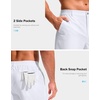 G Gradual Men’s Golf Shorts with 3 Pockets 9″ Lightweight Stretch Quick Dry Casual Dress Work Shorts for Men(White)