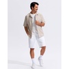 G Gradual Men’s Golf Shorts with 3 Pockets 9″ Lightweight Stretch Quick Dry Casual Dress Work Shorts for Men(White)