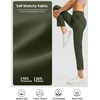 G Gradual Women’s Pants Ankle 7/8 Golf Pants 3 Pockets Stretchy Travel Pants Inner Drawstring for Work Business Casual(Army Green)