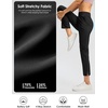 G Gradual Women’s Pants Ankle 7/8 Golf Pants 3 Pockets Stretchy Travel Pants Inner Drawstring for Work Business Casual(Black)
