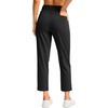 G Gradual Women’s Pants Ankle 7/8 Golf Pants 3 Pockets Stretchy Travel Pants Inner Drawstring for Work Business Casual(Black)