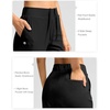 G Gradual Women’s Pants Ankle 7/8 Golf Pants 3 Pockets Stretchy Travel Pants Inner Drawstring for Work Business Casual(Black)