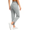 G Gradual Women’s Pants Ankle 7/8 Golf Pants 3 Pockets Stretchy Travel Pants Inner Drawstring for Work Business Casual(Bright Grey)