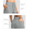 G Gradual Women’s Pants Ankle 7/8 Golf Pants 3 Pockets Stretchy Travel Pants Inner Drawstring for Work Business Casual(Bright Grey)