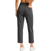 G Gradual Women’s Pants Ankle 7/8 Golf Pants 3 Pockets Stretchy Travel Pants Inner Drawstring for Work Business Casual(Dark Grey)