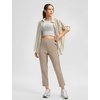 G Gradual Women’s Pants Ankle 7/8 Golf Pants 3 Pockets Stretchy Travel Pants Inner Drawstring for Work Business Casual(Dark Khaki)
