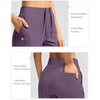 G Gradual Women’s Pants Ankle 7/8 Golf Pants 3 Pockets Stretchy Travel Pants Inner Drawstring for Work Business Casual(Dark Purple)