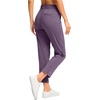 G Gradual Women’s Pants Ankle 7/8 Golf Pants 3 Pockets Stretchy Travel Pants Inner Drawstring for Work Business Casual(Dark Purple)