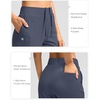 G Gradual Women’s Pants Ankle 7/8 Golf Pants 3 Pockets Stretchy Travel Pants Inner Drawstring for Work Business Casual(Dusty Blue)