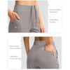G Gradual Women’s Pants Ankle 7/8 Golf Pants 3 Pockets Stretchy Travel Pants Inner Drawstring for Work Business Casual(Dusty Grey)