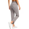 G Gradual Women’s Pants Ankle 7/8 Golf Pants 3 Pockets Stretchy Travel Pants Inner Drawstring for Work Business Casual(Dusty Grey)
