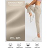G Gradual Women’s Pants Ankle 7/8 Golf Pants 3 Pockets Stretchy Travel Pants Inner Drawstring for Work Business Casual(Dusty White)