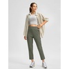 G Gradual Women’s Pants Ankle 7/8 Golf Pants 3 Pockets Stretchy Travel Pants Inner Drawstring for Work Business Casual(Grey Sage)