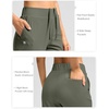 G Gradual Women’s Pants Ankle 7/8 Golf Pants 3 Pockets Stretchy Travel Pants Inner Drawstring for Work Business Casual(Grey Sage)