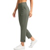 G Gradual Women’s Pants Ankle 7/8 Golf Pants 3 Pockets Stretchy Travel Pants Inner Drawstring for Work Business Casual(Grey Sage)