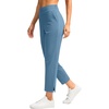 G Gradual Women’s Pants Ankle 7/8 Golf Pants 3 Pockets Stretchy Travel Pants Inner Drawstring for Work Business Casual(Indigo)
