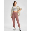 G Gradual Women’s Pants Ankle 7/8 Golf Pants 3 Pockets Stretchy Travel Pants Inner Drawstring for Work Business Casual(Mauve Pink)