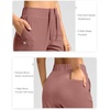 G Gradual Women’s Pants Ankle 7/8 Golf Pants 3 Pockets Stretchy Travel Pants Inner Drawstring for Work Business Casual(Mauve Pink)