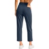 G Gradual Women’s Pants Ankle 7/8 Golf Pants 3 Pockets Stretchy Travel Pants Inner Drawstring for Work Business Casual(Navy)
