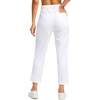 G Gradual Women’s Pants Ankle 7/8 Golf Pants 3 Pockets Stretchy Travel Pants Inner Drawstring for Work Business Casual(White)