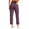 G Gradual Women’s Pants Ankle 7/8 Golf Pants 3 Pockets Stretchy Travel Pants Inner Drawstring for Work Business Casual(Wine)