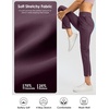 G Gradual Women’s Pants Ankle 7/8 Golf Pants 3 Pockets Stretchy Travel Pants Inner Drawstring for Work Business Casual(Wine)
